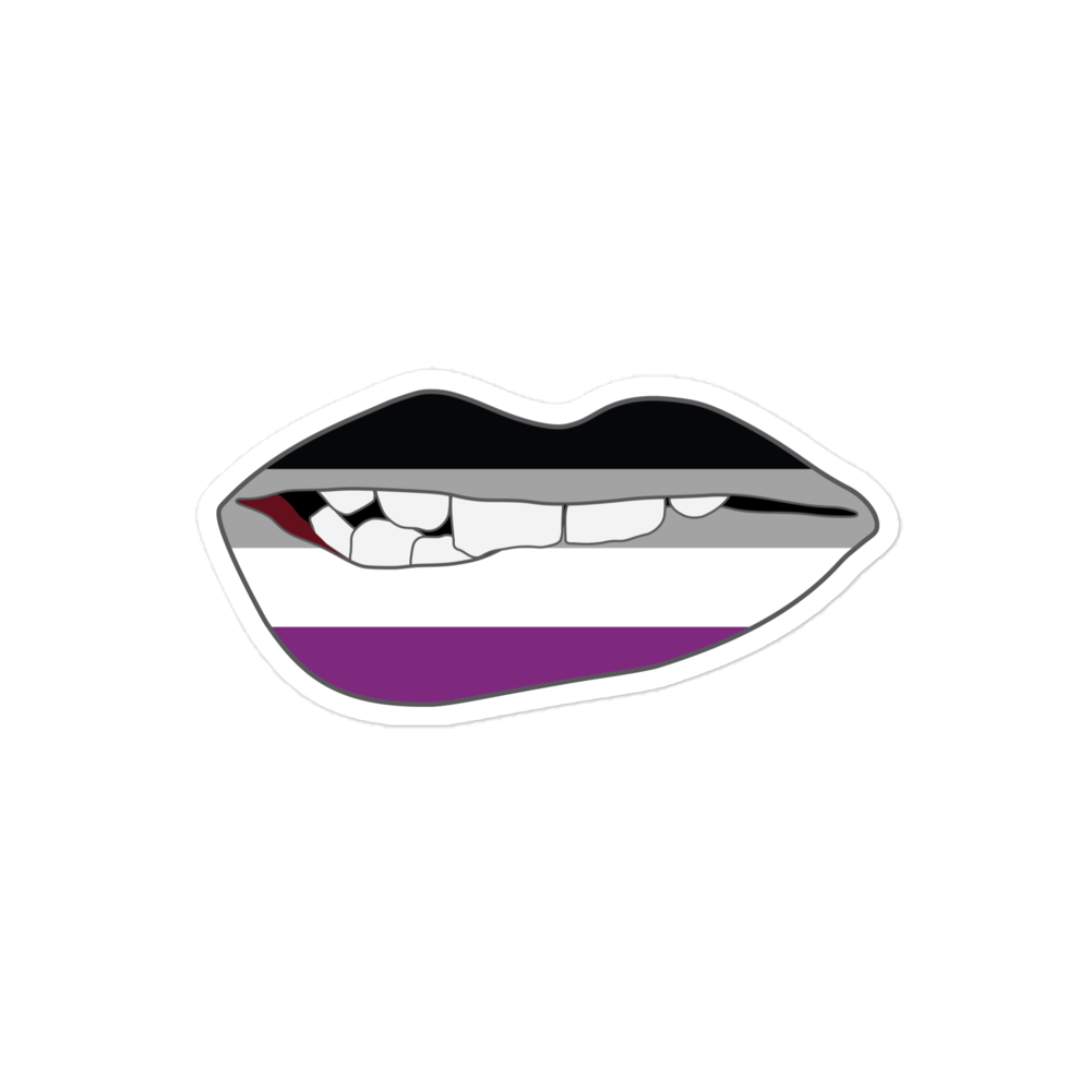 Biting Lips - Asexual Flag