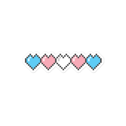 Trans Pride Pixel Hearts Bubble-free stickers