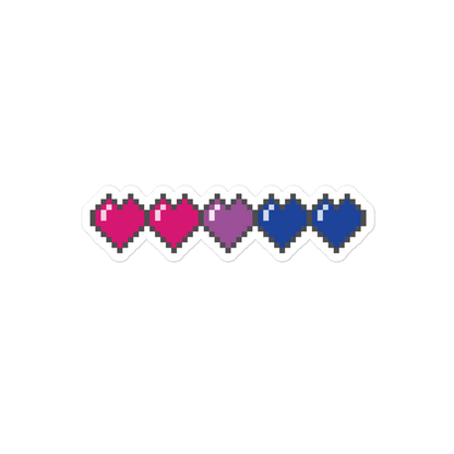 Bi Pride Pixel Hearts Bubble-free stickers