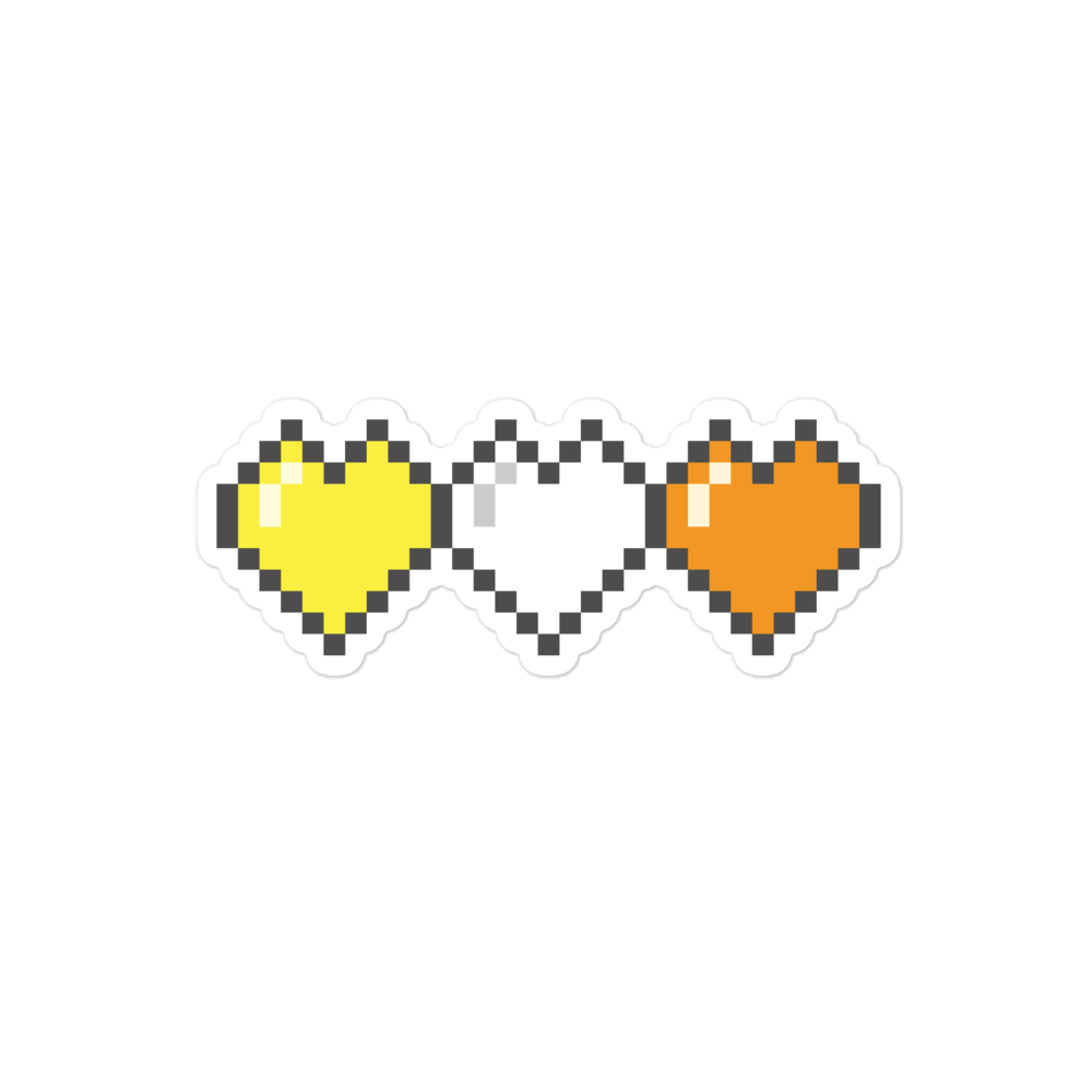 Maverique Pride Pixel Hearts Bubble-free stickers