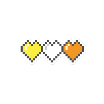 Maverique Pride Pixel Hearts Bubble-free stickers