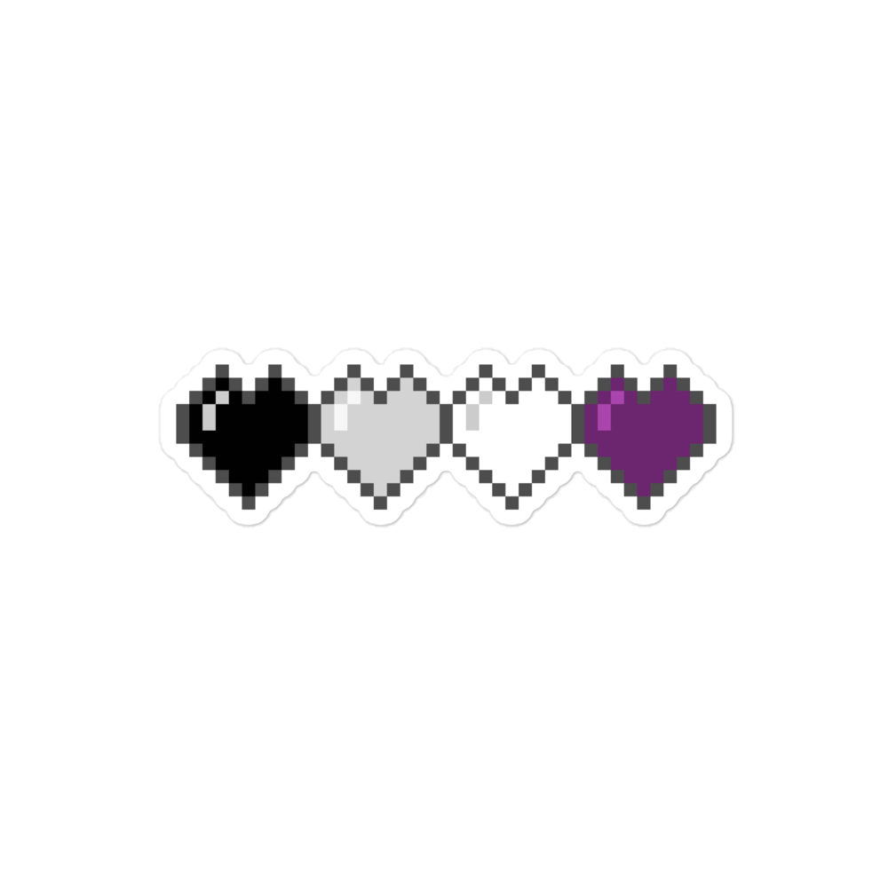 Ace Pride Pixel Hearts Bubble-free stickers