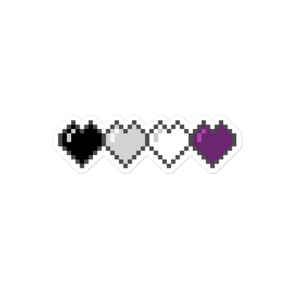 Ace Pride Pixel Hearts Bubble-free stickers