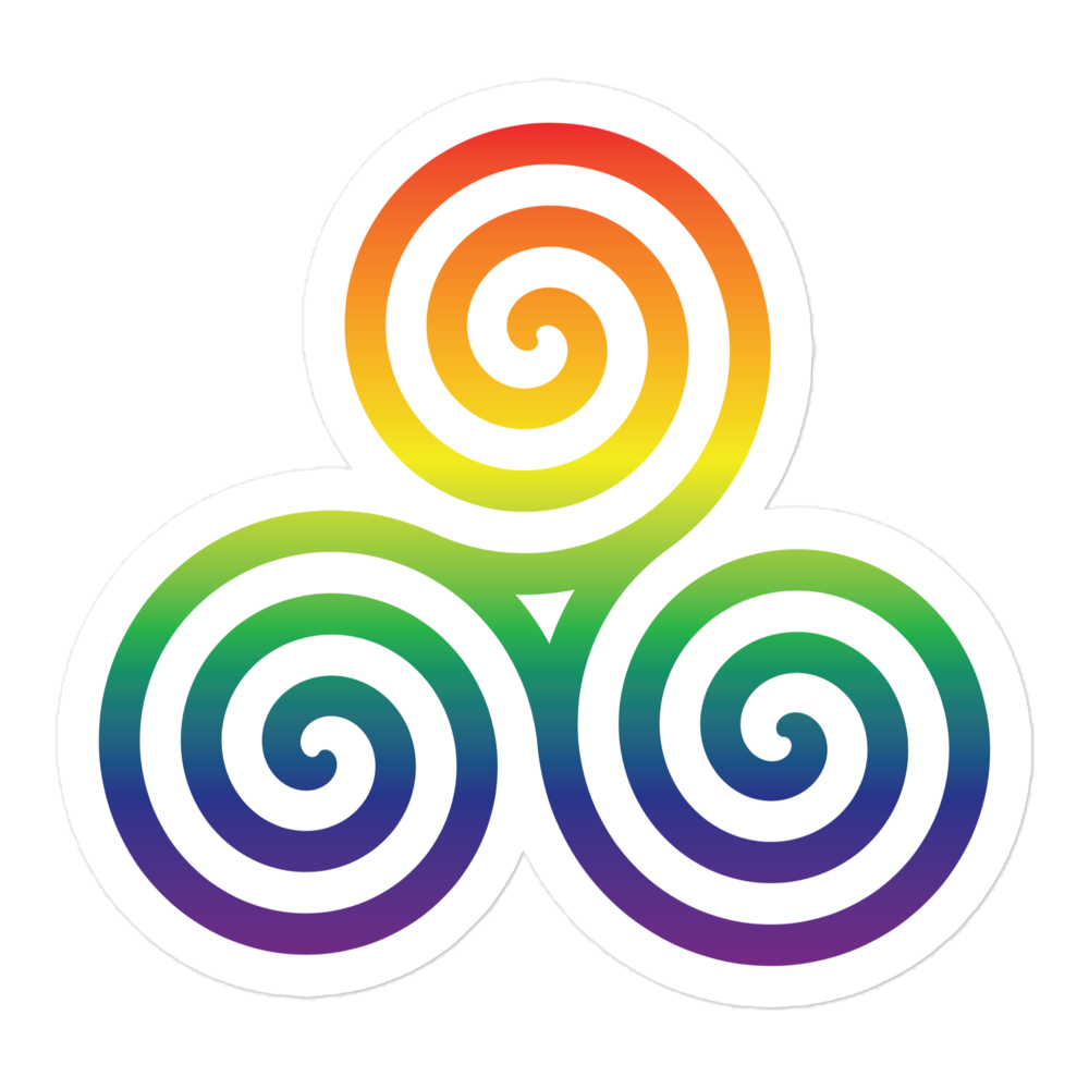 Celtic Triskelion - Rainbow