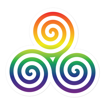 Celtic Triskelion - Rainbow