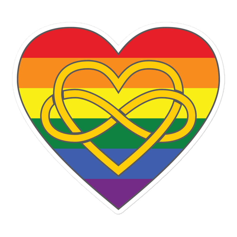 Polyamory Infinity Heart Rainbow Pride