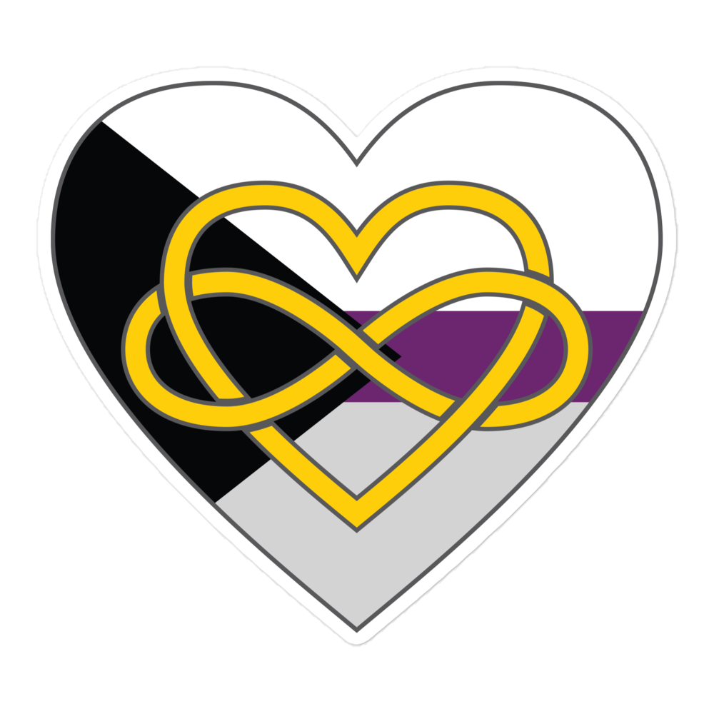 Polyamory Infinity Heart Demisexual Pride