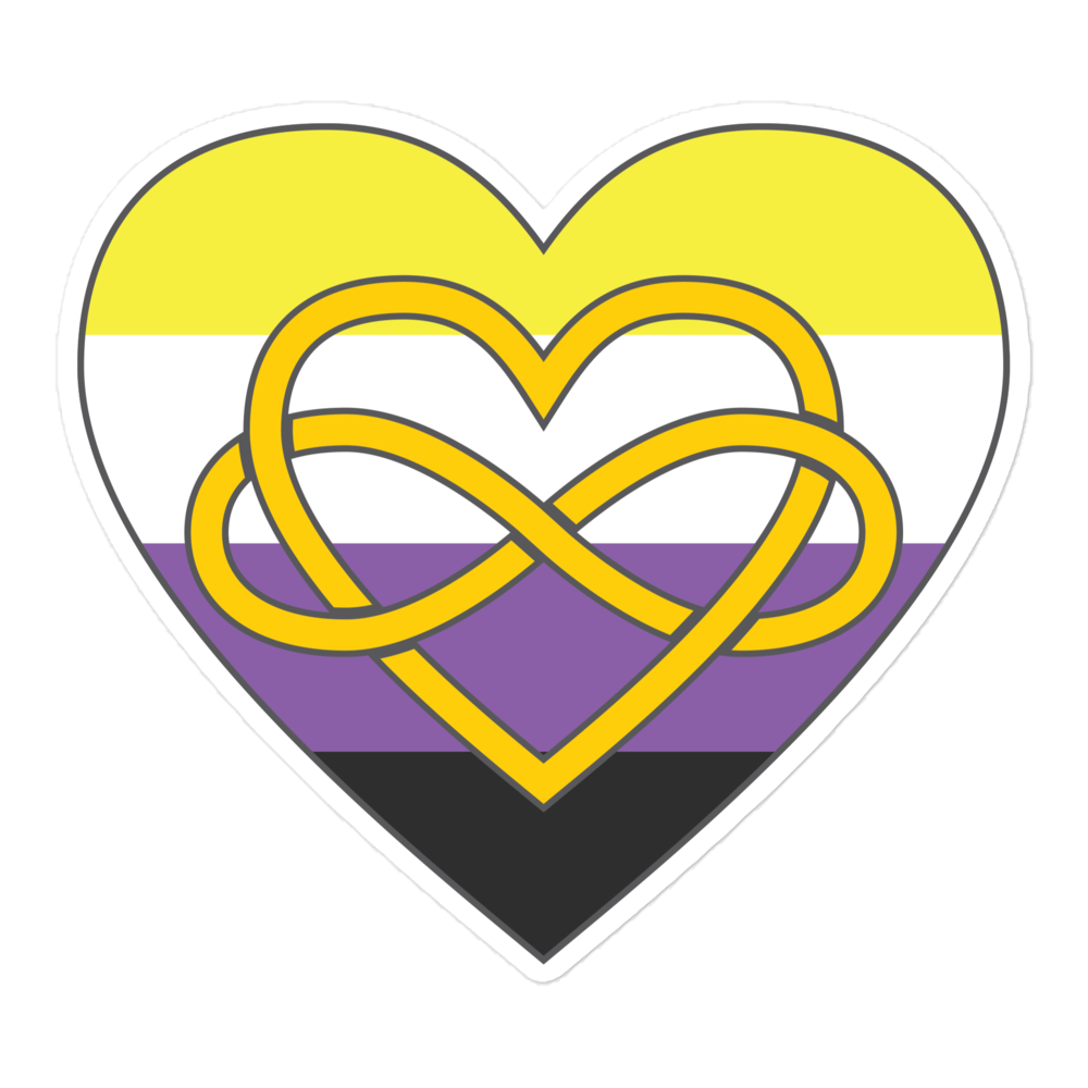 Polyamory Infinity Heart Non-binary Pride