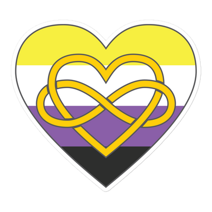 Polyamory Infinity Heart Non-binary Pride