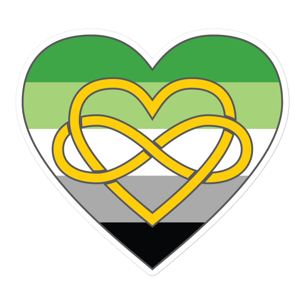 Polyamory Infinity Heart Aromantic Pride