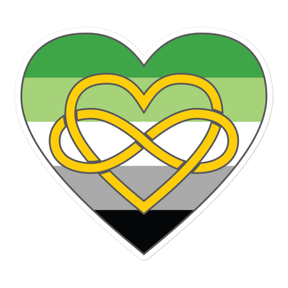 Polyamory Infinity Heart Aromantic Pride