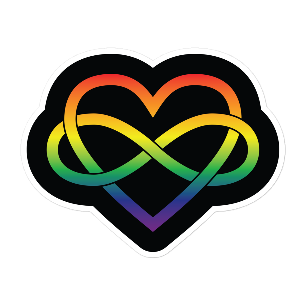 Polyamory Infinity Heart - Rainbow