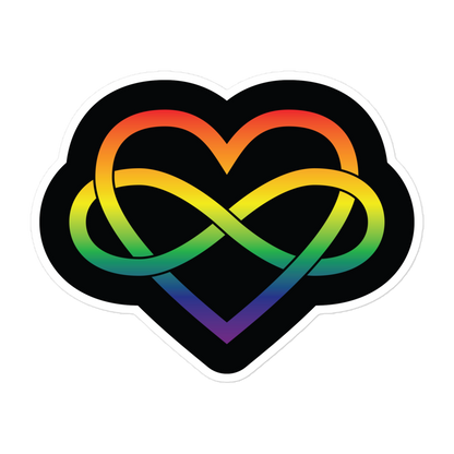 Polyamory Infinity Heart - Rainbow