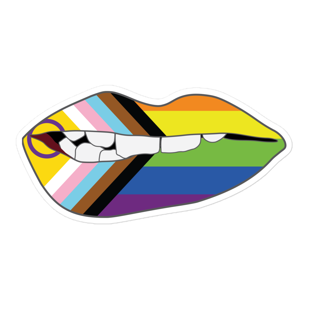 Biting Lips - Progress Pride Flag