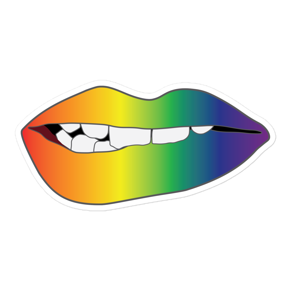 Biting Lips - Rainbow Pride - Gradient