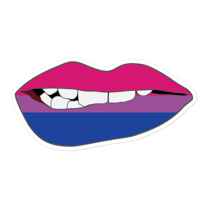 Biting Lips - Bisexual Flag