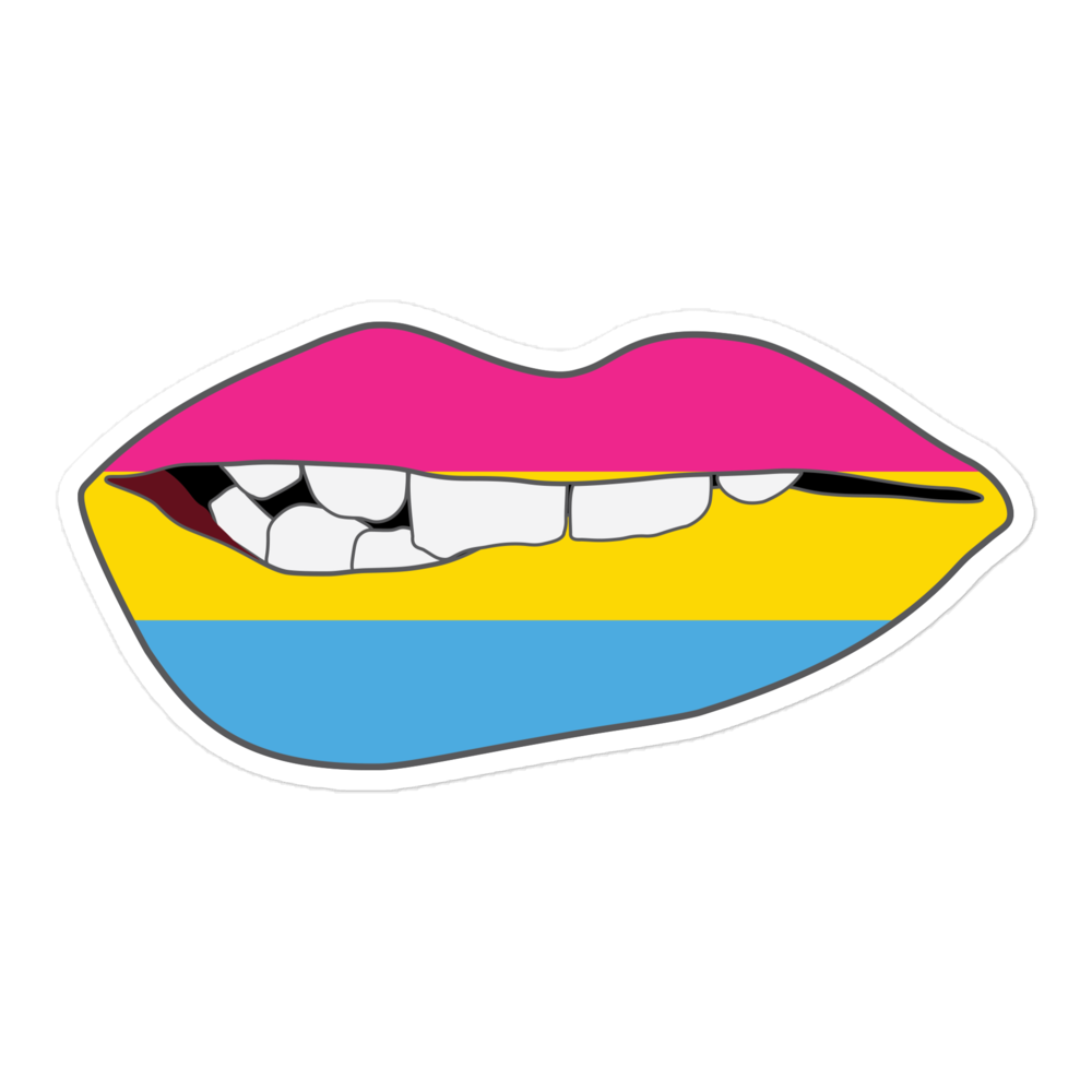 Biting Lips - Pansexual Flag