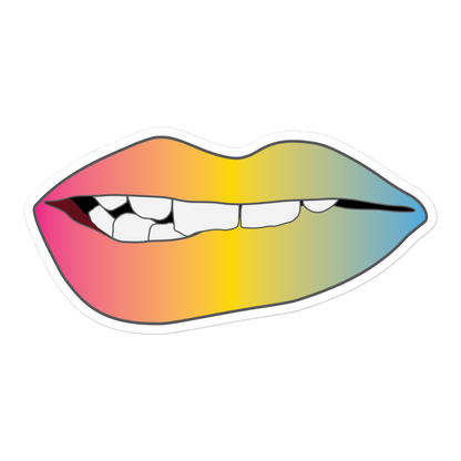 Biting Lips - Pansexual Pride - Gradient