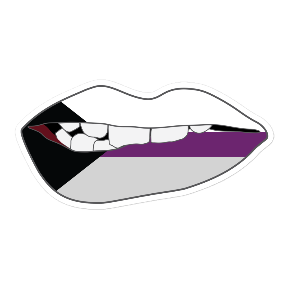 Biting Lips - Demisexual Flag