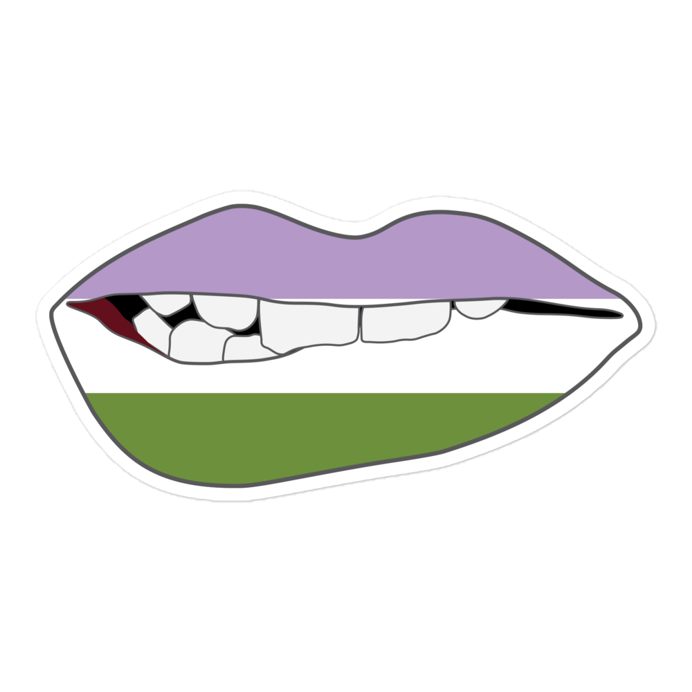 Biting Lips - Genderqueer Flag