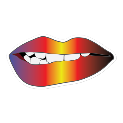 Biting Lips - Polyamory Pride - Gradient