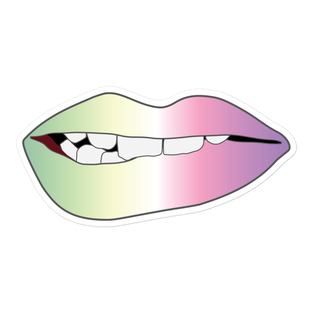 Biting Lips - Genderfae Pride - Gradient