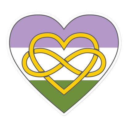 Polyamory Infinity Heart Genderqueer Pride