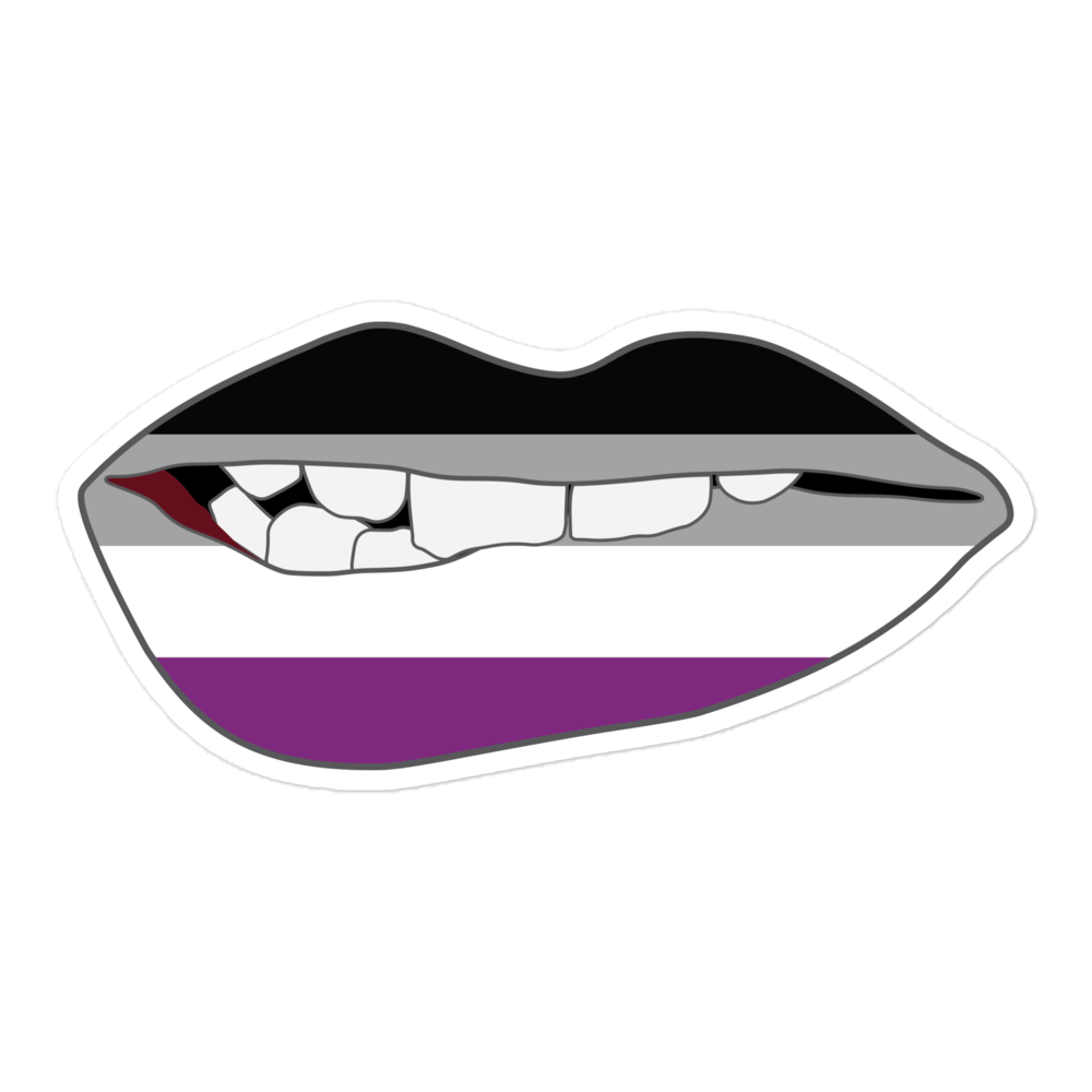 Biting Lips - Asexual Flag