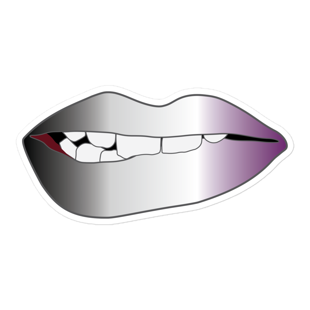 Biting Lips - Asexual/Demisexual Pride - Gradient