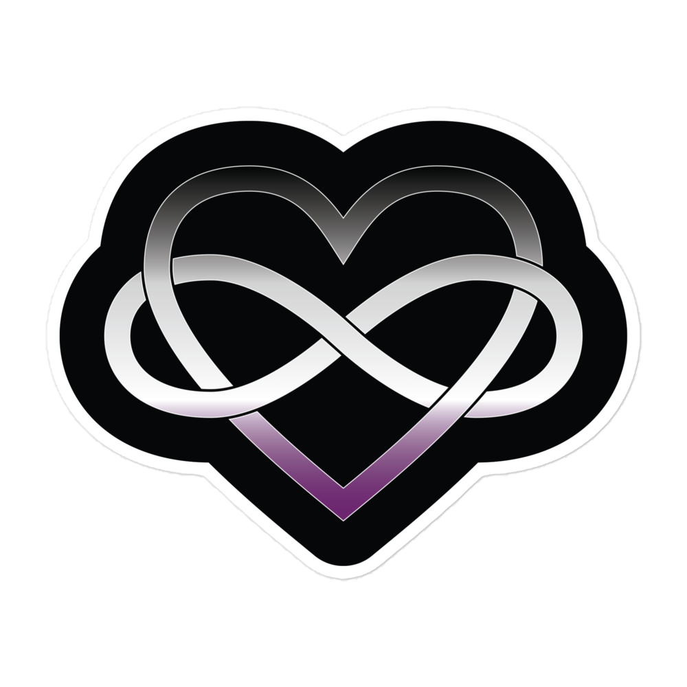 Polyamory Infinity Heart - Asexual/Demisexual