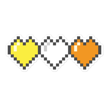 Maverique Pride Pixel Hearts Bubble-free stickers