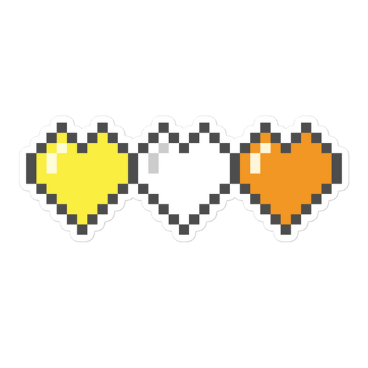 Maverique Pride Pixel Hearts Bubble-free stickers