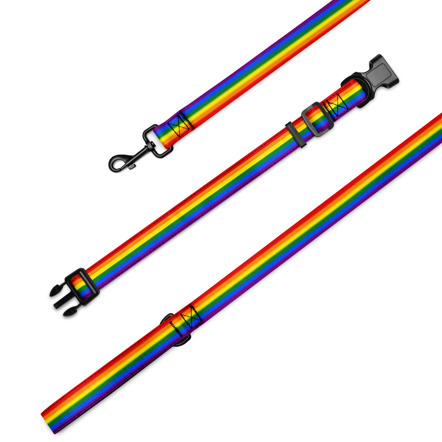 Rainbow Pride Flag Pet collar & leash