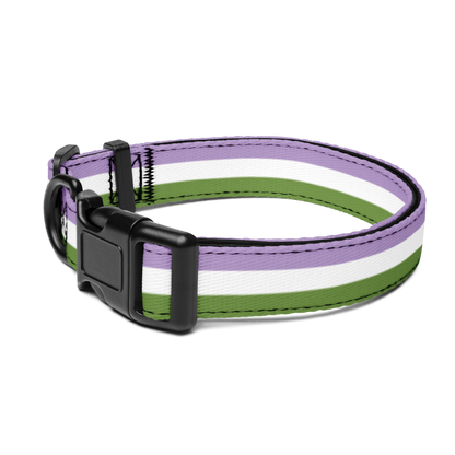 Genderqueer Pride Flag Pet collar