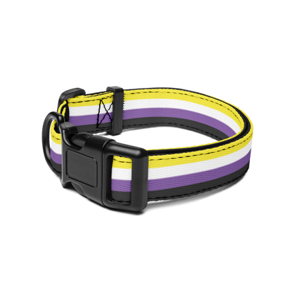 Enby Pride Flag Pet collar