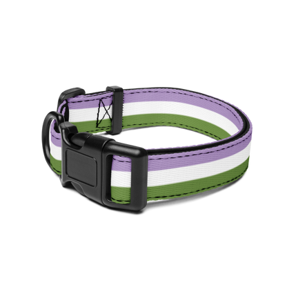 Genderqueer Pride Flag Pet collar