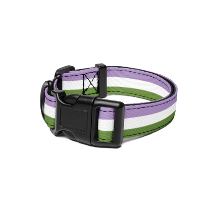 Genderqueer Pride Flag Pet collar