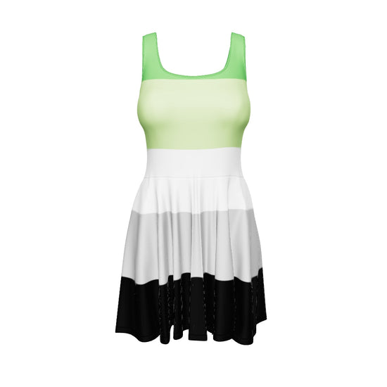 Aro Pride Flag Skater Dress