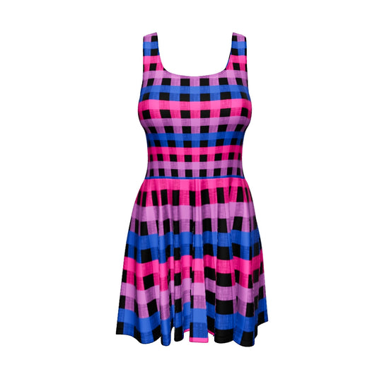 Bi Flannel Skater Dress