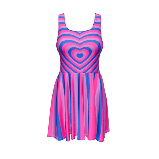 Bi Hearts Skater Dress