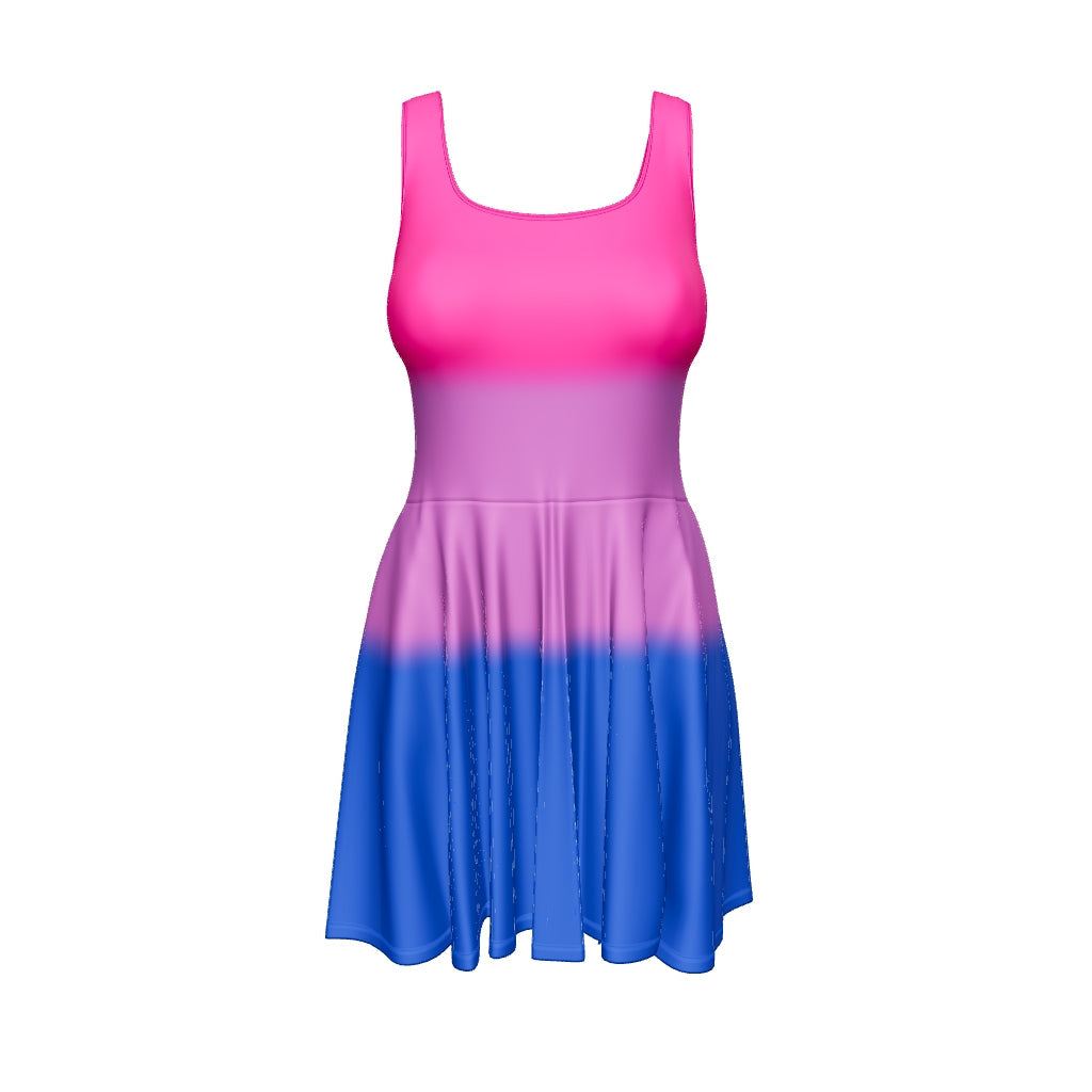 Bi Pride Gradient Skater Dress