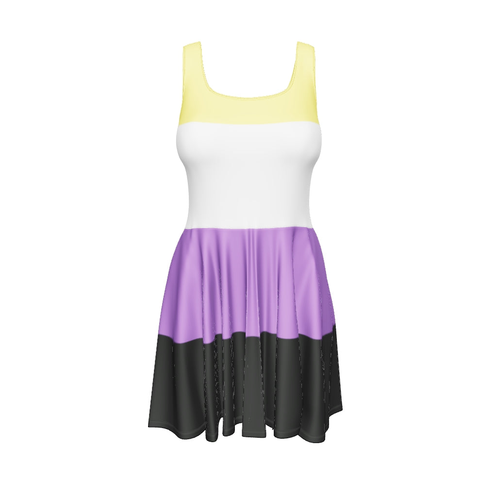 Enby Pride Flag Skater Dress