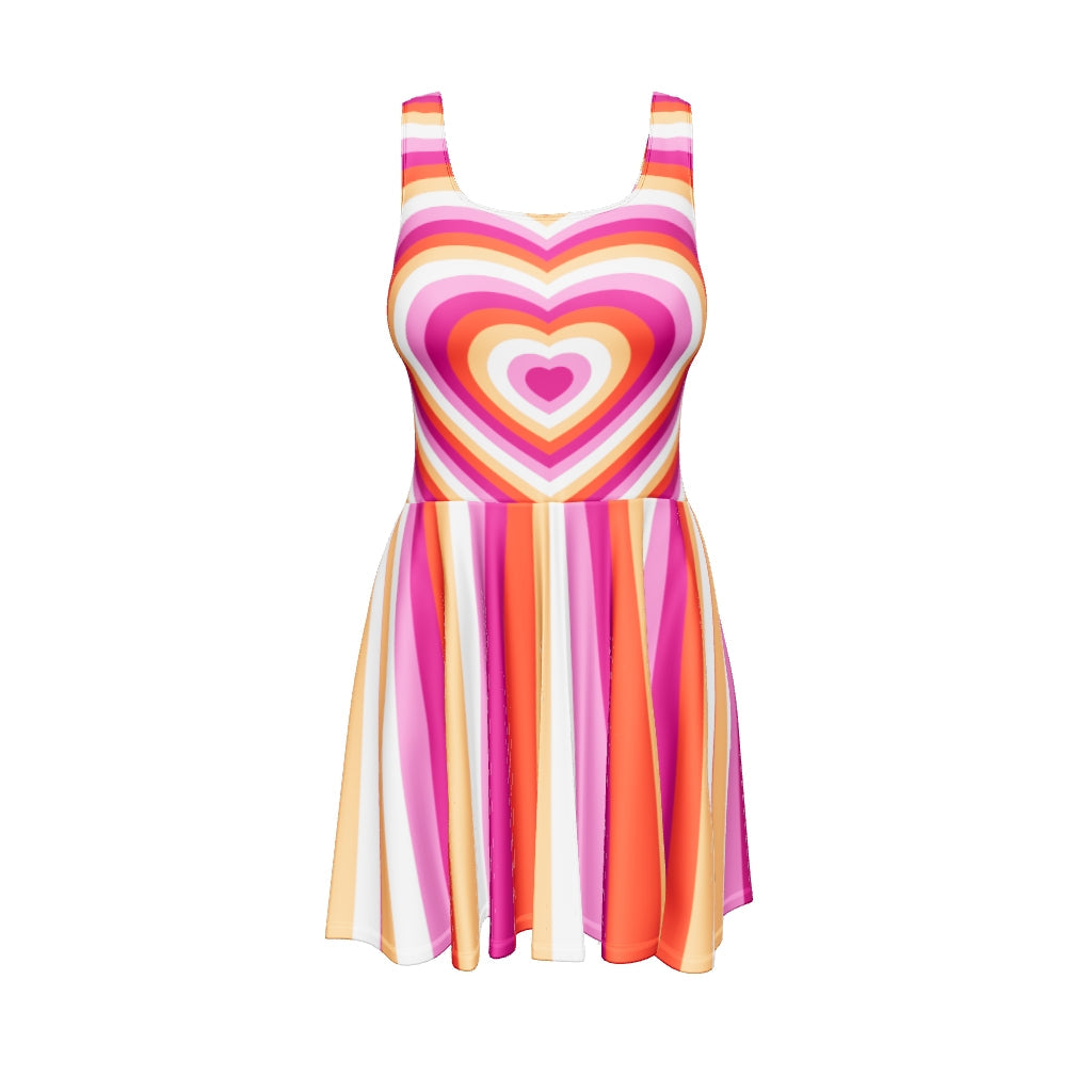 Lesbian Hearts Skater Dress