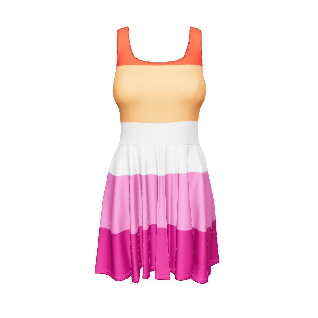 Lesbian Pride Flag Skater Dress