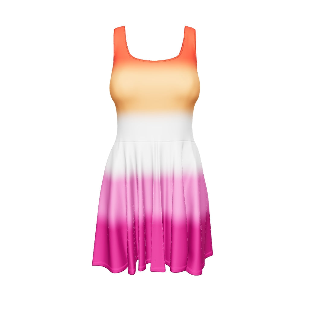 Lesbian Pride Gradient Skater Dress