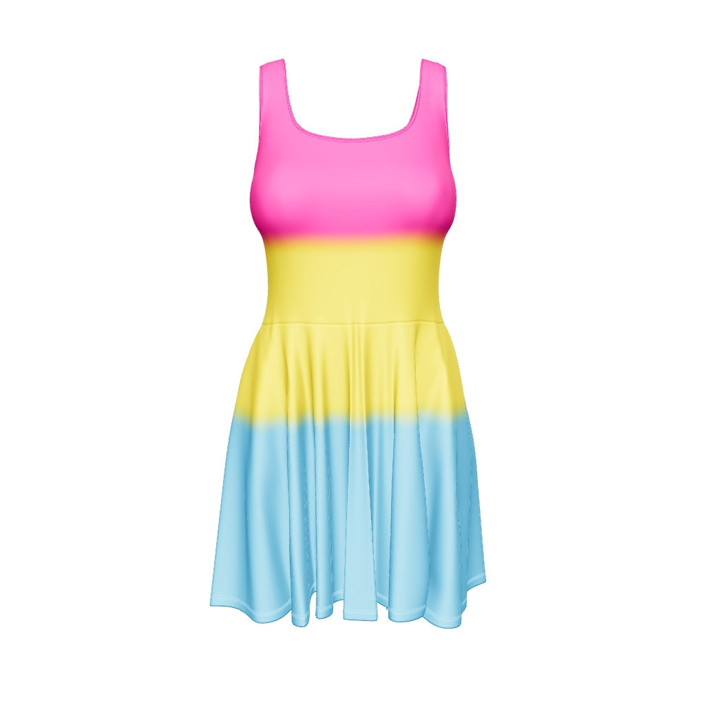 Pan Pride Gradient Skater Dress