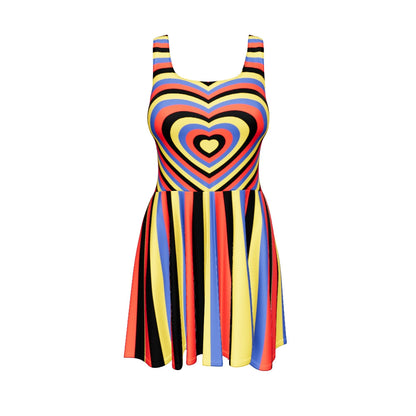 Poly Hearts Skater Dress