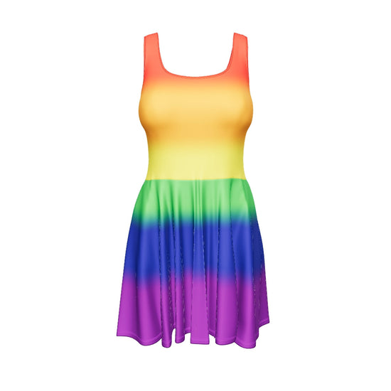 Rainbow Pride Gradient Skater Dress