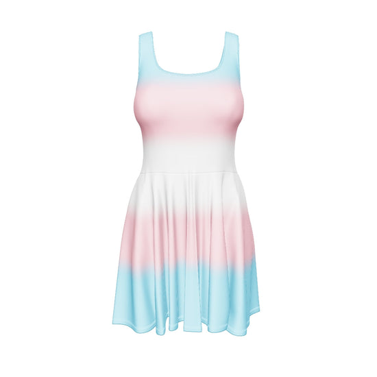 Trans Pride Gradient Skater Dress