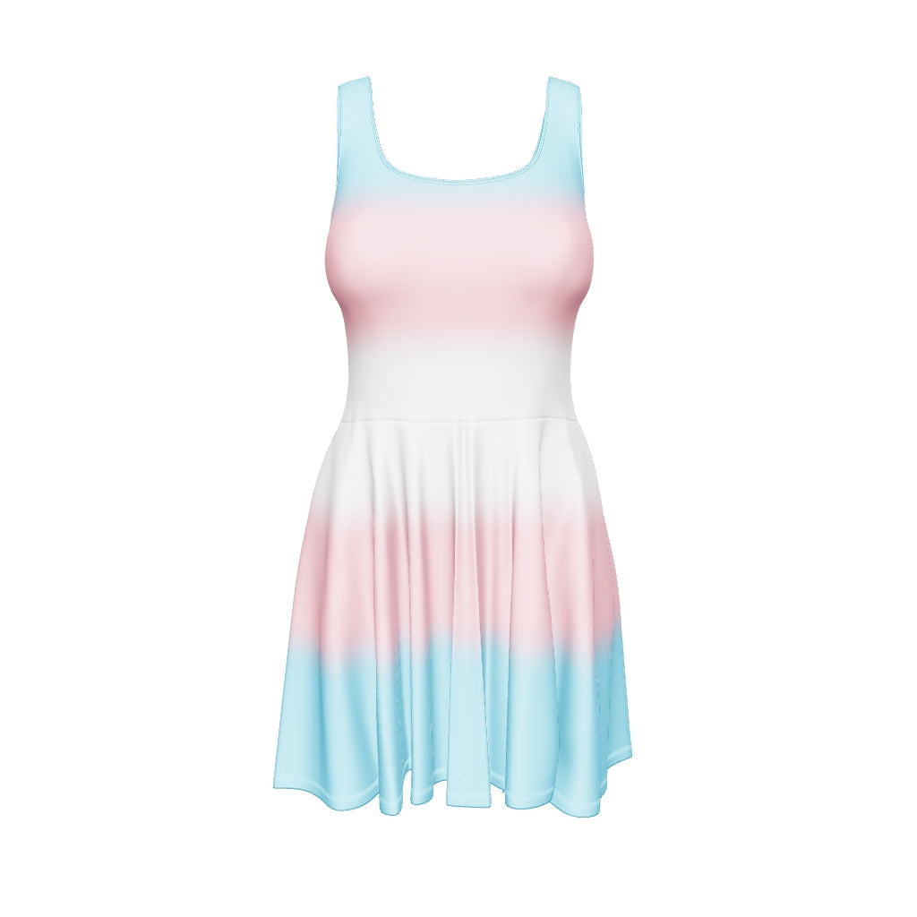 Trans Pride Gradient Skater Dress